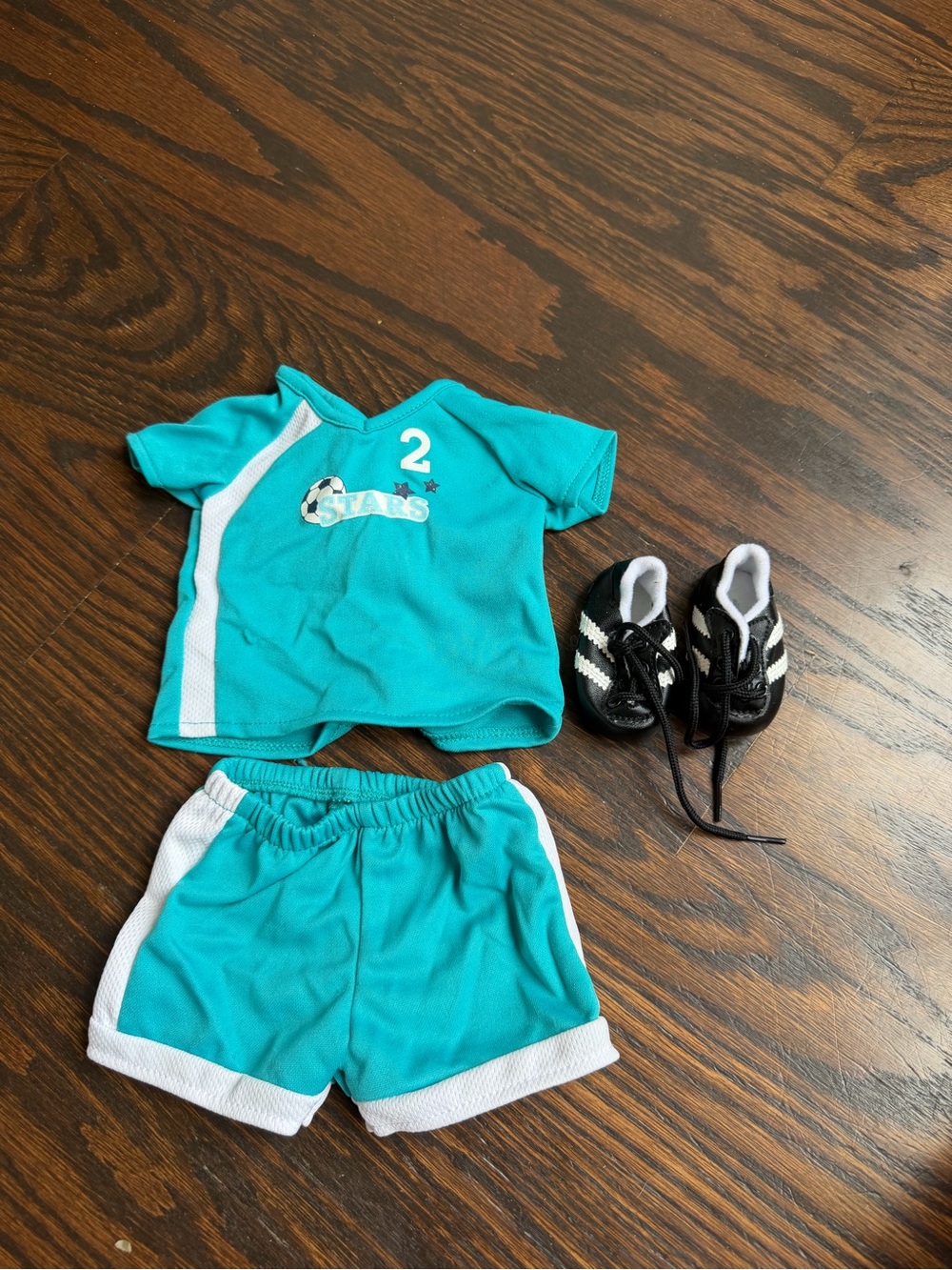 American girl retired soccer outfit with shoes